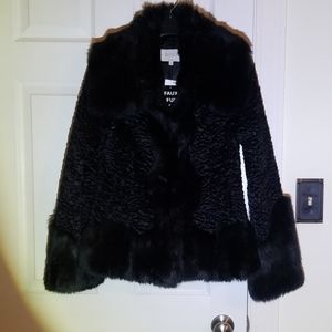 Faux fur womans coat